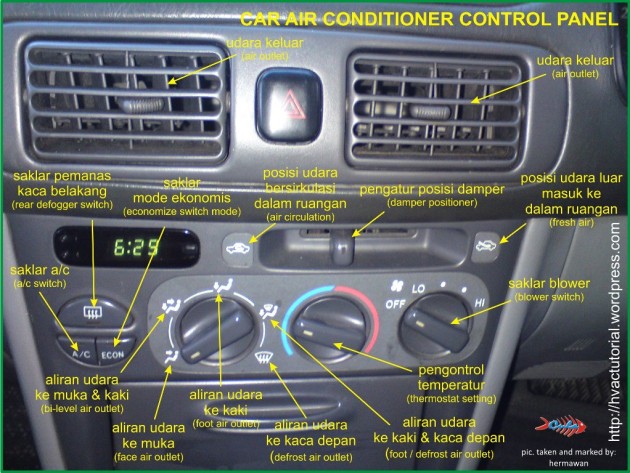 Car Air Conditioner Control Panel | Hermawan's Blog ... car aircon thermostat wiring diagram 